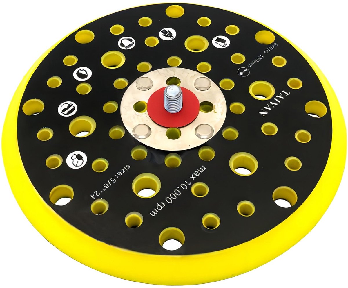 Dailygoods- Schuurschijf 150 mm - 54 Gaten - Compatibel met Mirka CEROS/DEROS - Slijtvast - Harde Kunststof Basis - Effectieve Vuilafzuiging - Schuurplaat