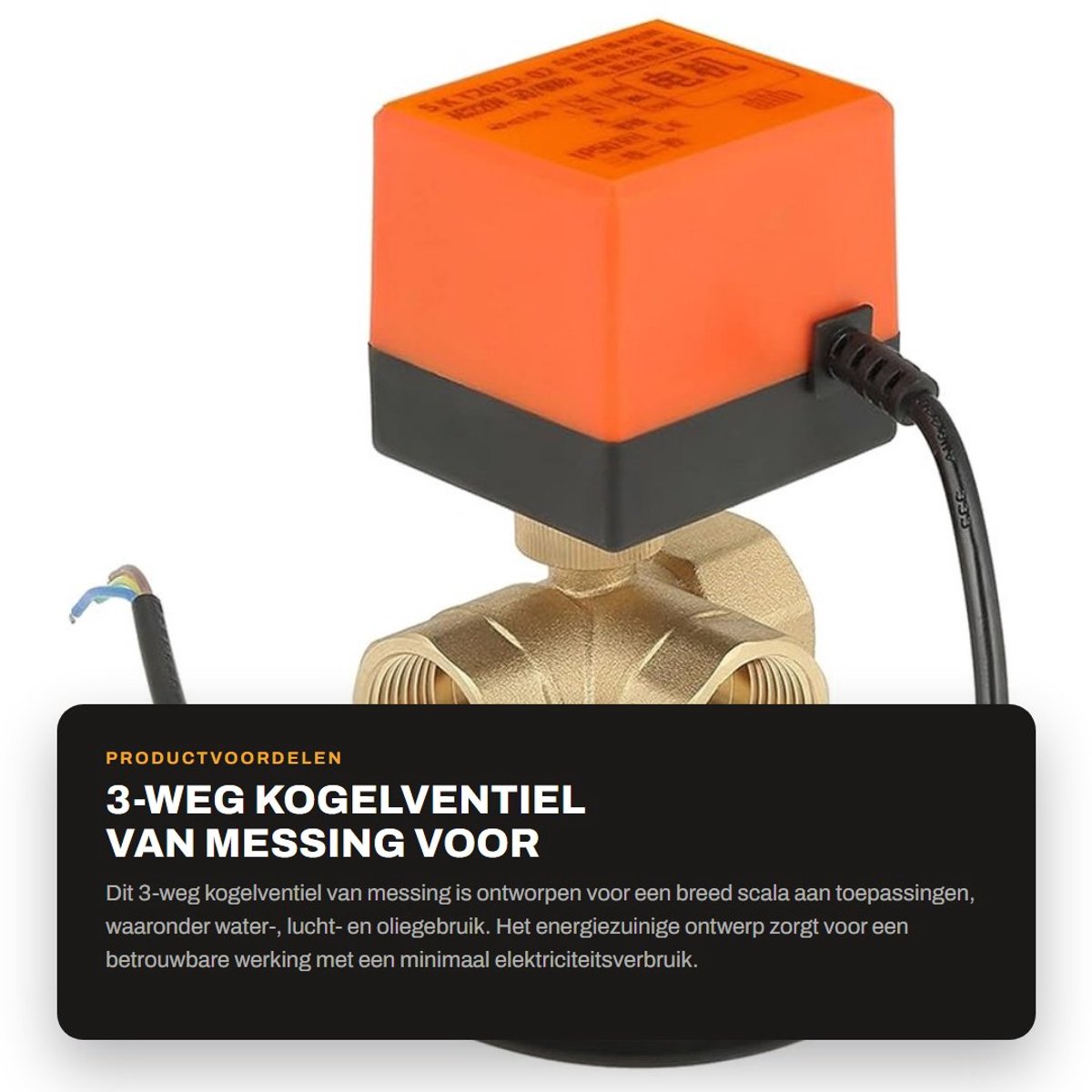 Dailygoods - 3-Weg Kogelventiel van Messing voor Diverse Toepassingen