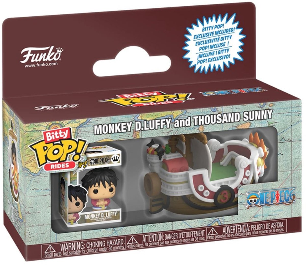 One Piece Bitty POP! Ride Vinyl Figure Thousand Sunny w/Luffy 2,5 cm