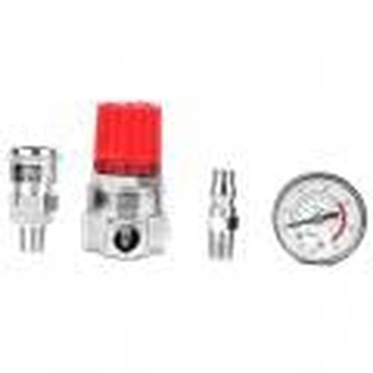 Dailygoods - Drukregelaar Schakelaar Regelklep Manometer - Voor Luchtcompressor - Mannelijke/Vrouwelijke Aansluiting - Compact Formaat - Dubbele Poort...