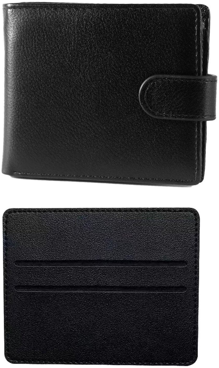 Dailygoods- Portemonnee Heren - Multifunctionele Portemonnee - PU-lederen Kaarthouder - Compacte Afmetingen 10,3 x 8,3 cm - Duurzaam Materiaal - Elegante Ontwerp - Portemonneeset