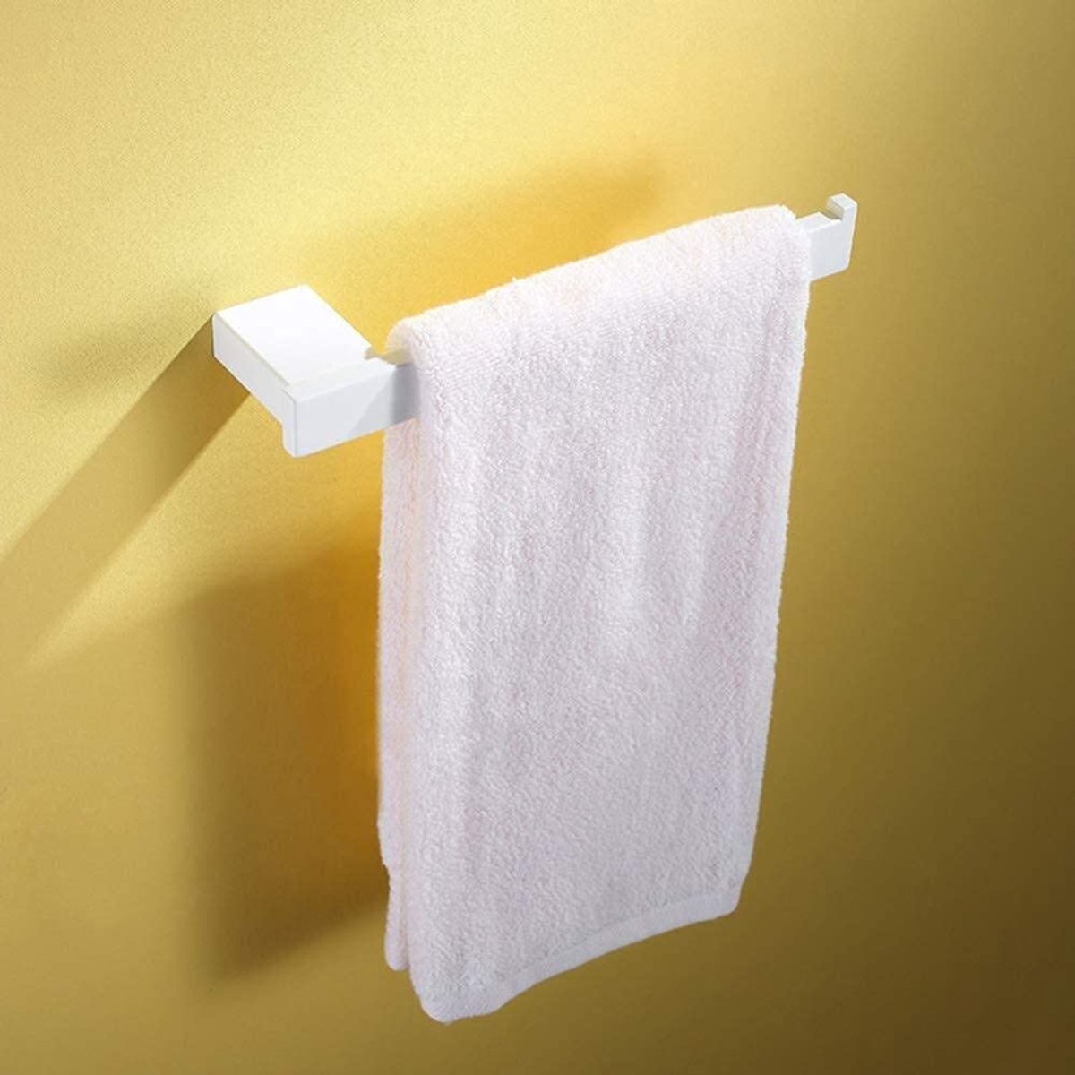 Handdoekrek Handdoekhouders, minimalistisch handdoekenrek Aurora Wit geborsteld roestvrij staal handdoekenrek 304 wit handdoekenrek Decoratie visie wisdom