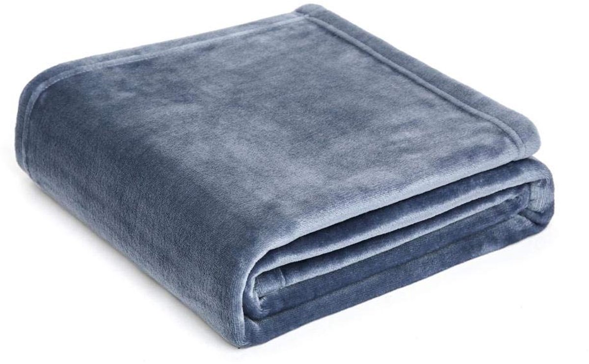Fleece Dekens Zilvergrijs Reisformaat-Superzacht Fluffy Warm Effen Bed Gooit voor Sofa Microfiber Deken-donkergroen_127 * 152 cm