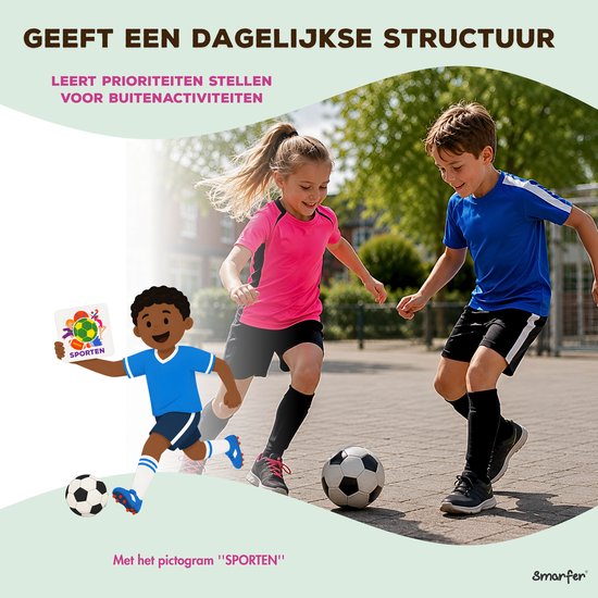 Smarfer - Magnetische pictogrammen voor weekplanner - 50 stuks - Planbord kind – Buiteneditie