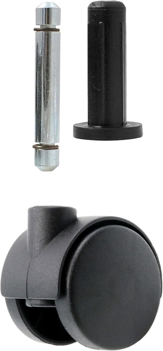 Set van 4 universele meubelwielen Ø 30 mm zwenkwielen wielen met huls + pen | met huls | met pen