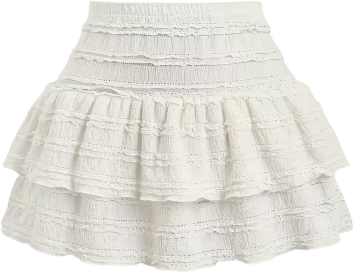 Currero Broekrok Dames Skort Skirts Skirt Rok Midi Korte Broek Culotte Wandelrok Rokje Legging Melkwit Melkachtig