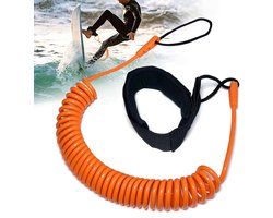 SUP Leash/Enkelkoord 10ft (5mm) - Veiligheid touw voor Supboards - SUP accessoires - SUP kajak veiligheidslijn - voor Surfboard, Verticale Peddel, Kayak - Oranje
