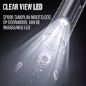 Tandsteenverwijderaar met "Clear View LED" die tandplak zichtbaar maakt door ingebouwd licht, toont bacteriën.
