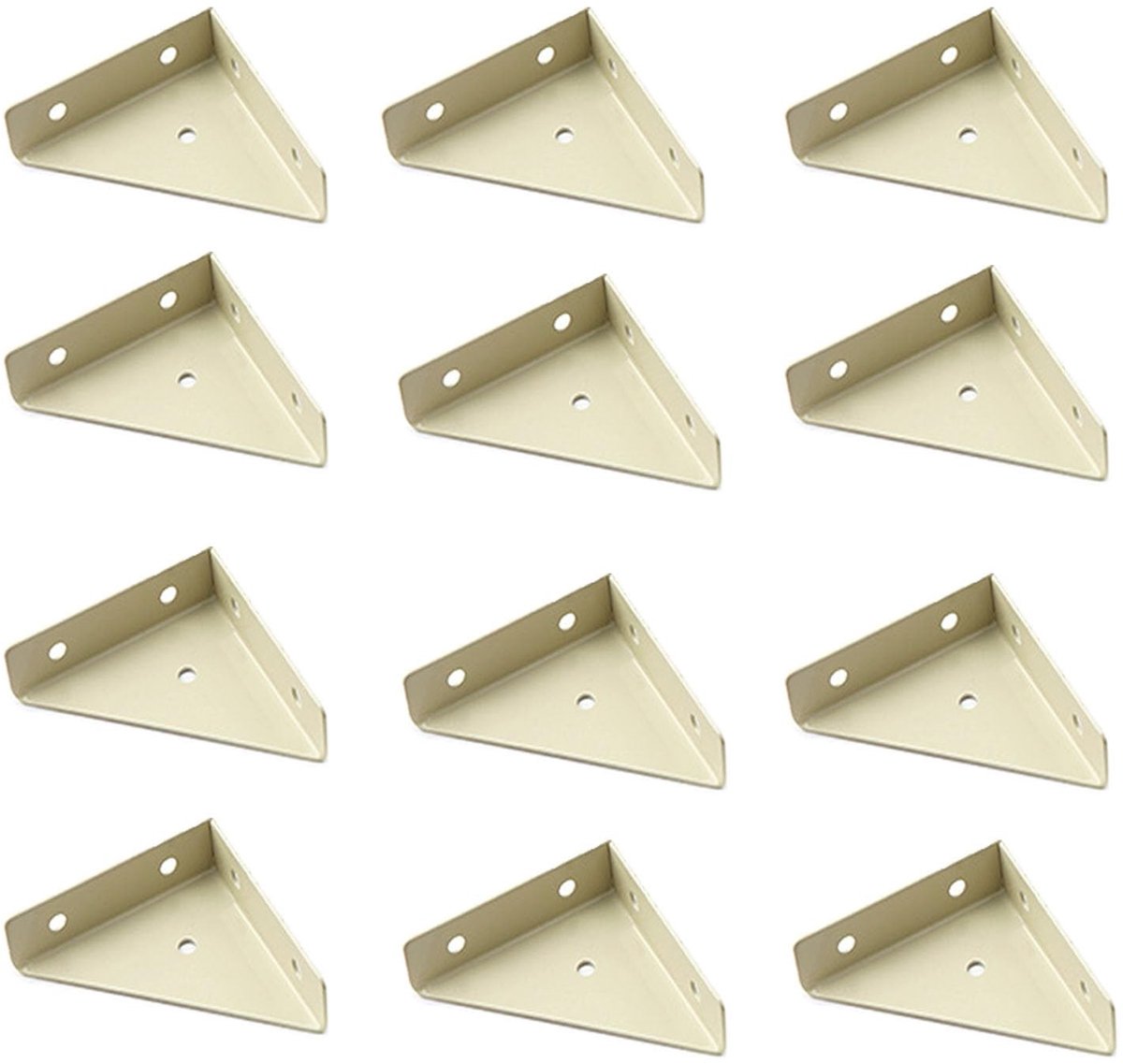 Dailygoods- Hoekverbinder 12 Stuks - Hoekbevestiging - Metaal - Stabiliteit - Driehoekige Bedvoetkap - Eenvoudige Montage - Meubelverbinder
