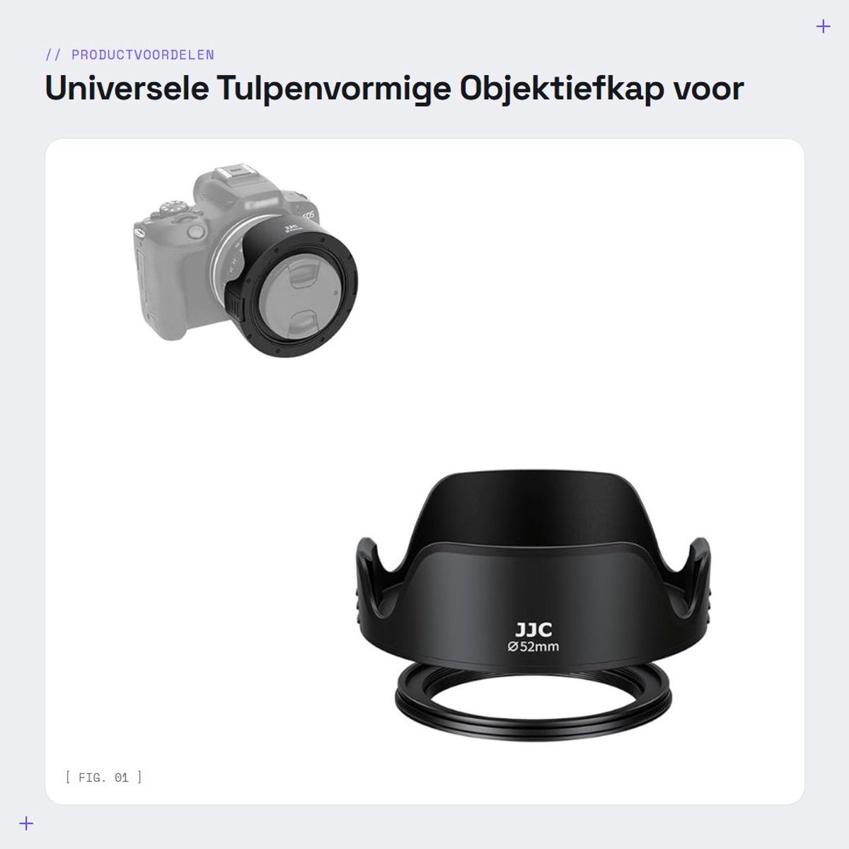 Dailygoods - Universele Tulpenvormige Objektiefkap voor Camera's