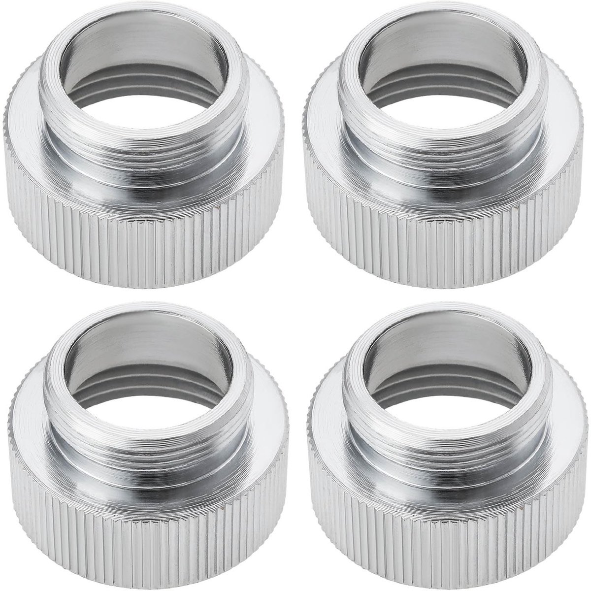 Dailygoods - Messing Kraan Adapter - 4 Stuks - Geschikt voor Vaatwasser - Zilver - Waterzuiveraar Adapter - Maat 3/4'' naar M22 x 1.0