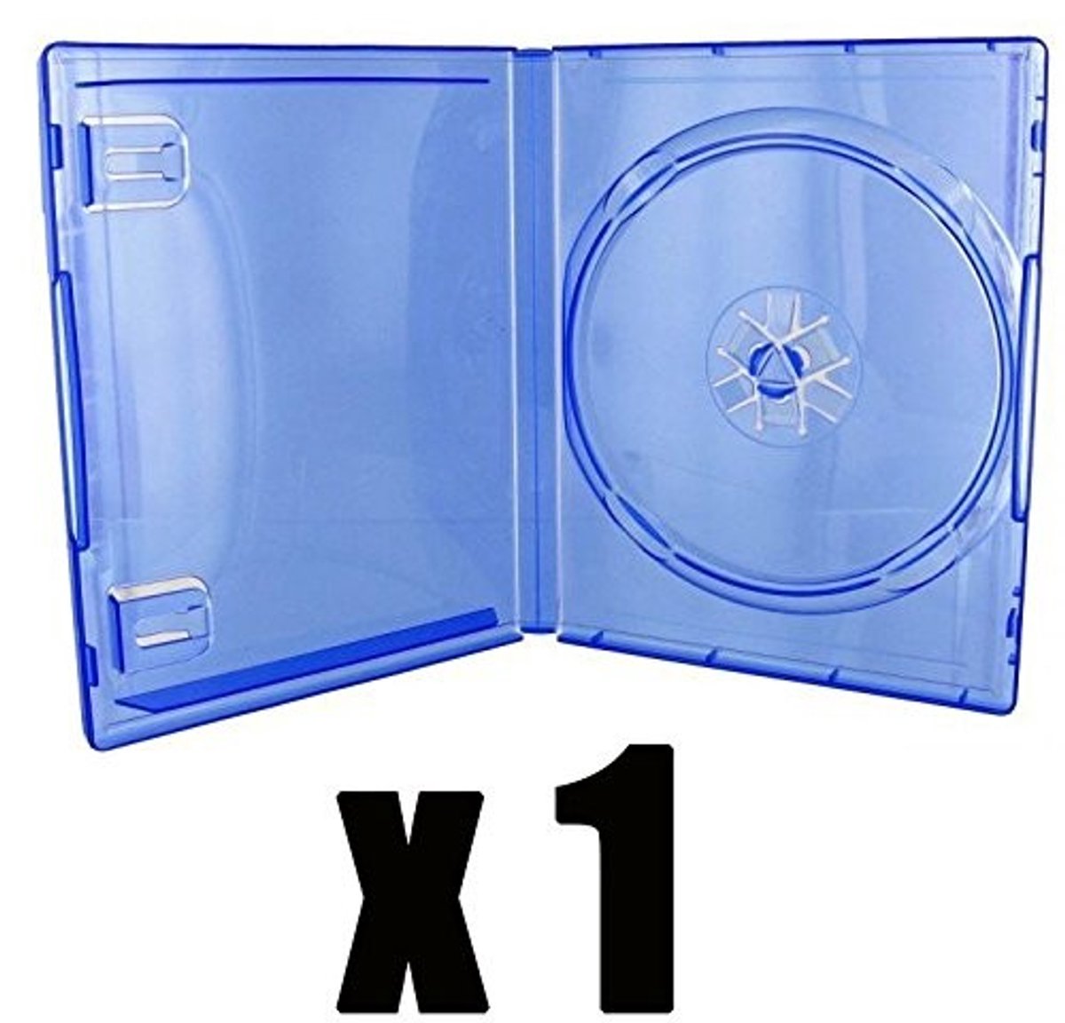 Dailygoods- Reservebehuizing Hoge Kwaliteit - PS4 Spel - Transparant Blauw - Lege Behuizing - Aankoop per Stuk - Voldoet aan Origineel - Speldoos