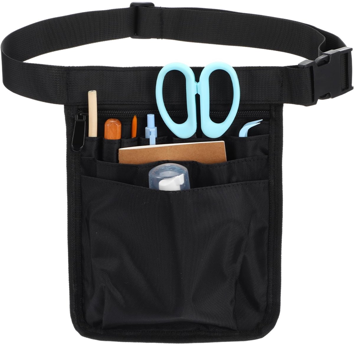 Dailygoods- Heupzakje met Verstelbare Riem - Taille Organizer - Opbergtas voor Restaurants - Zwart - 18,6 x 25 cm - Comfortabel en Ruim - Heuptas