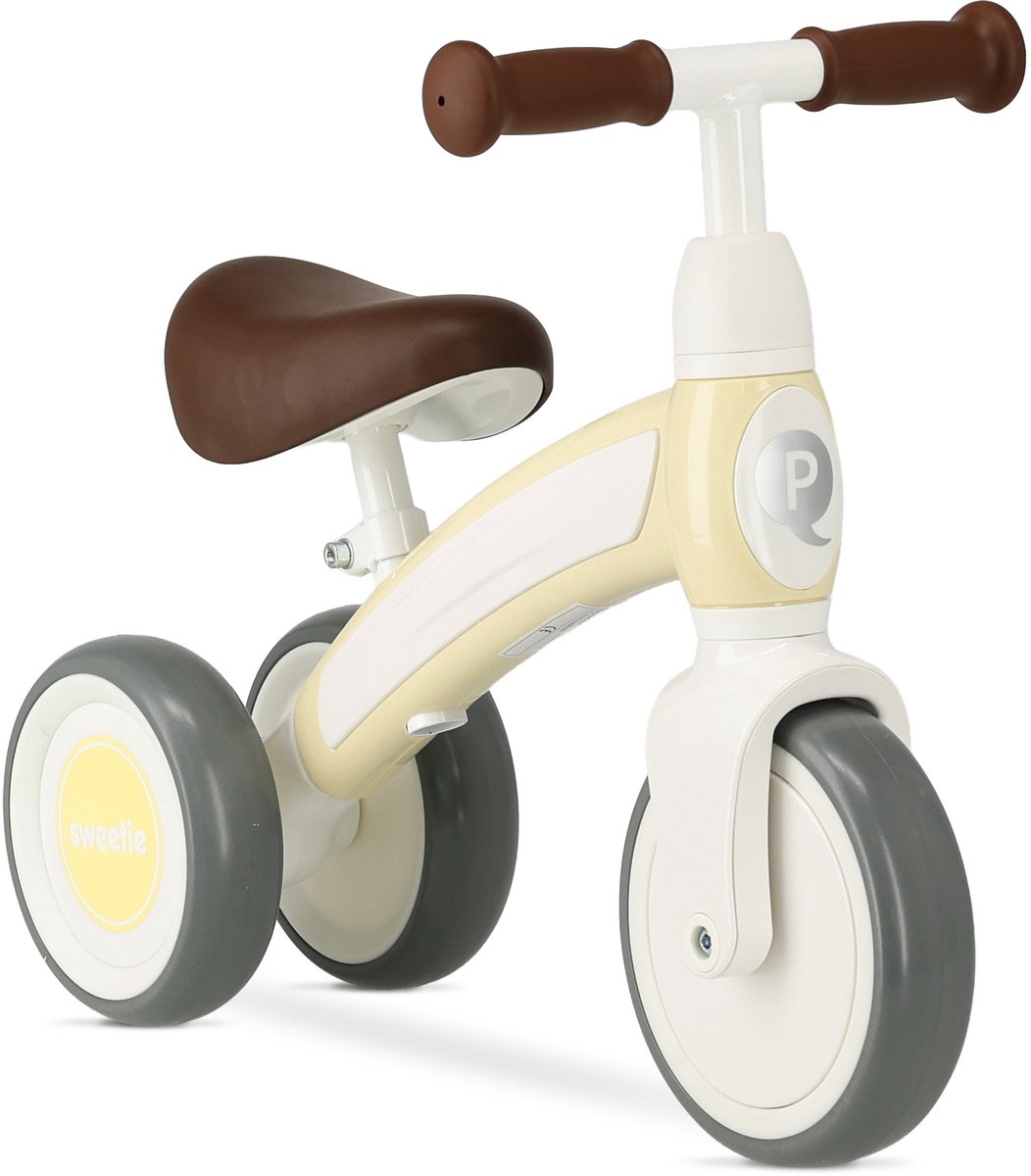 Qplay Sweetie Loopfiets - Driewieler 1-3 Jaar - Peuterfiets - Yellow