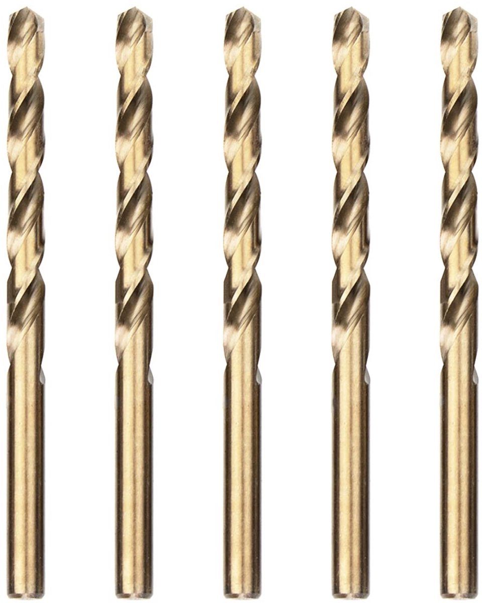 Dailygoods - Spiraalboren - 5 stuks 6,5 mm - Geschikt voor metaal en hout - HSS-Co boorbits - Hoogwaardige kwaliteit - Ideaal voor klussen