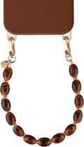 Selencia Universeel Tortoise Shell Polskoord - Telefoon Ketting - GSM Koord - Bruin