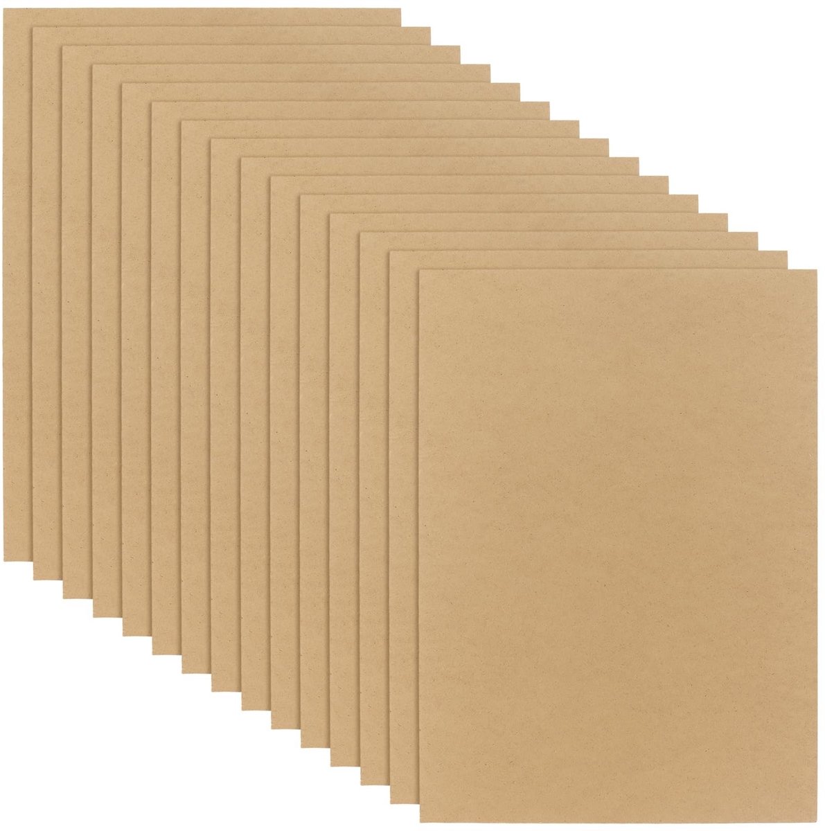 Dailygoods- MDF-planken 15 stuks - 40 x 30 cm - 3 mm dik - onafgewerkt - knutselborden - kunstprojecten - lichtbruin oppervlak