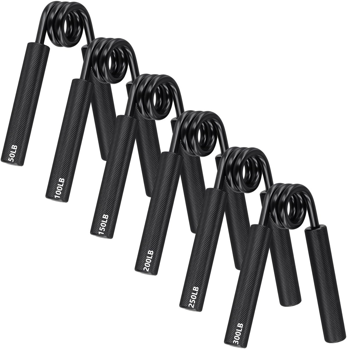 Dailygoods - 6-delige Handtrainer Set voor Gripkrachtversterking - Compact en Duurzaam