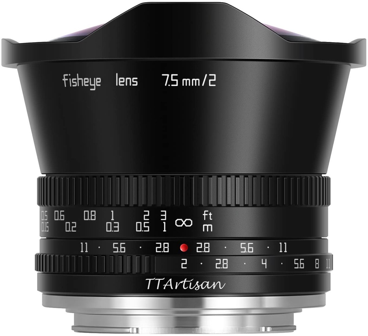 Dailygoods- Groothoeklens 7,5 mm F2.0 - Fisheye - Handmatige Lens - APS-C - 180° Diagonaal Zicht - Perfect voor Landschappen