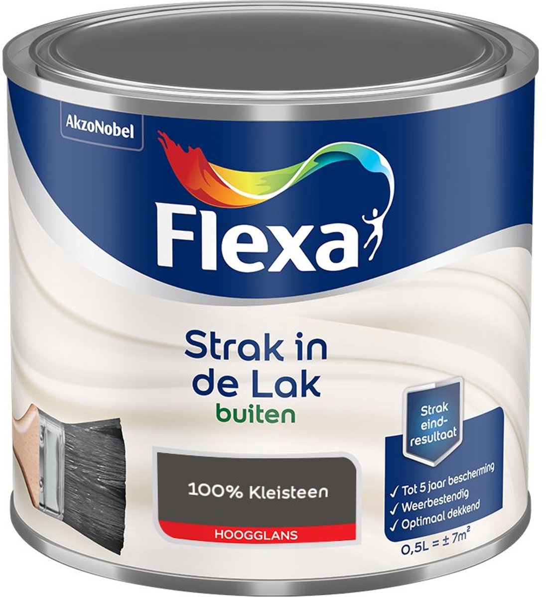 Flexa - Strak In De Lak Buitenlak Hoogglans - 100% Kleisteen - Mengverf - 500 Ml