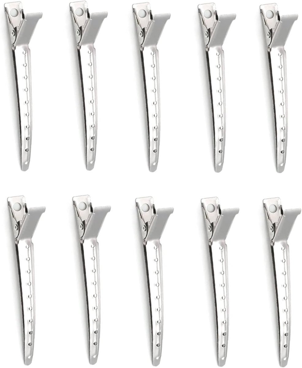 Haarclips voor Stylen en Secties - 24 Stuks, Metalen Alligator Clips voor Lang Haar, Ideaal voor Haarverlengingen en Kleuren in de Salon