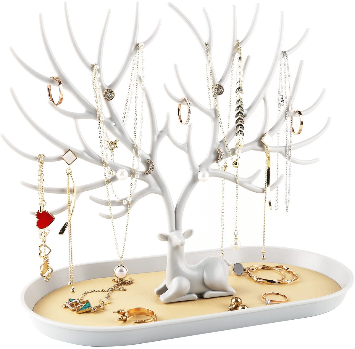 Gewei-juwelendisplay, sieradenstandaard om oorbellen, ringen, kettingen, armbanden te bewaren