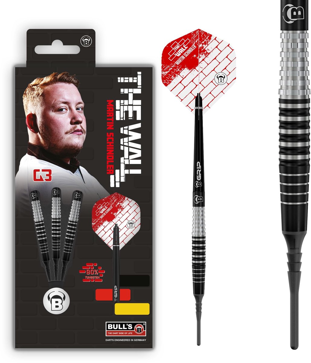 Dailygoods - BULL'S Unisex Martin Schindler Dart - 20g Softdart