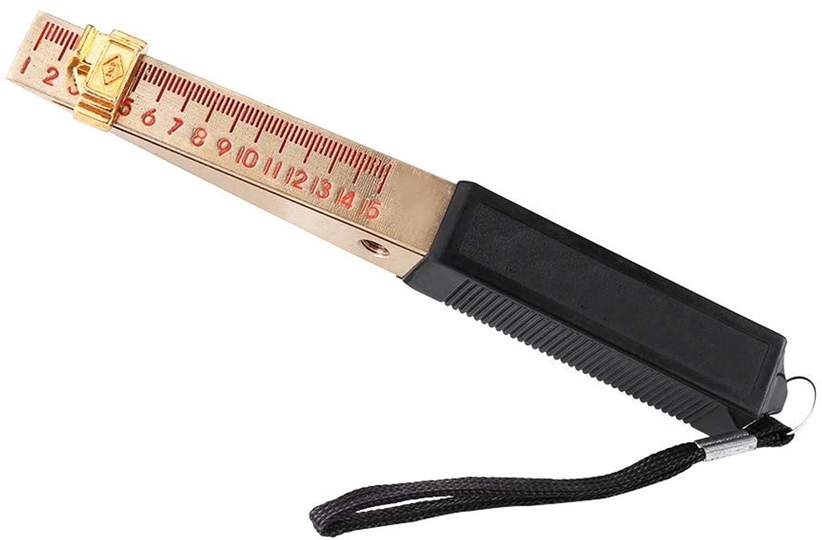 Dailygoods- Voeler Meter - Vernier Voeler 1-15mm - Huisinspectie - Technische Inspectie - Nauwkeurigheid 0,2mm - Lichtgewicht en Draagbaar - Meetlat