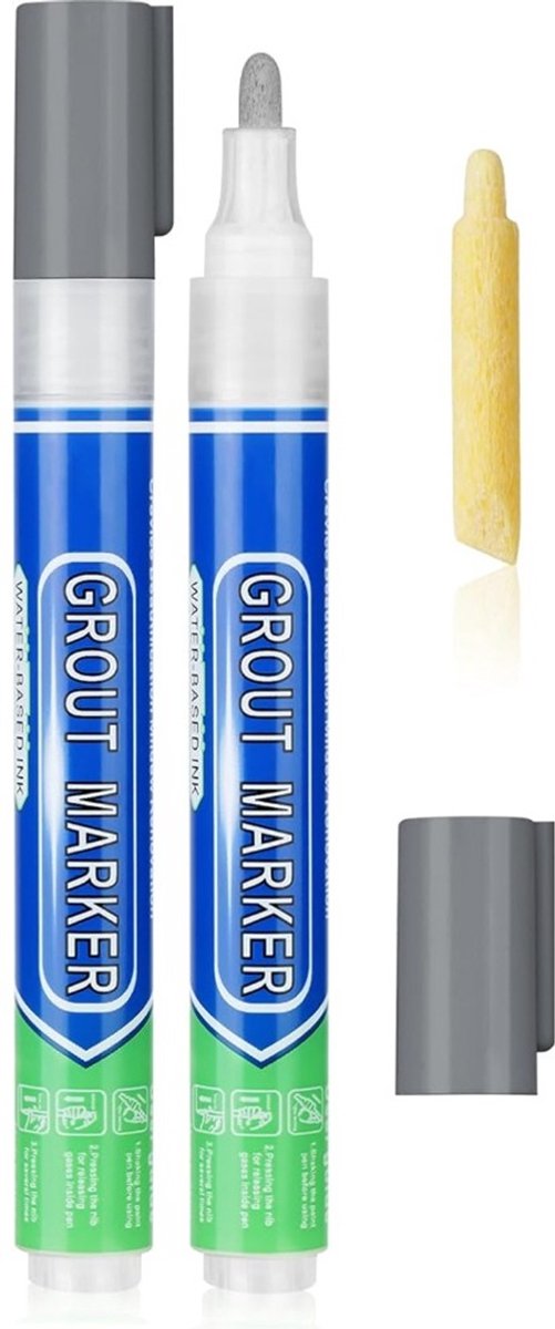 Voegenstift Grijs – Voegenmarker – Voegenpen – Voegverf Pen – Voegstift – Voegen Kleuren en Opfrissen – Tegelvoegen Reinigen – Voegkleuring – Tegelvoeg Marker – Badkamer, Keuken en Toilet