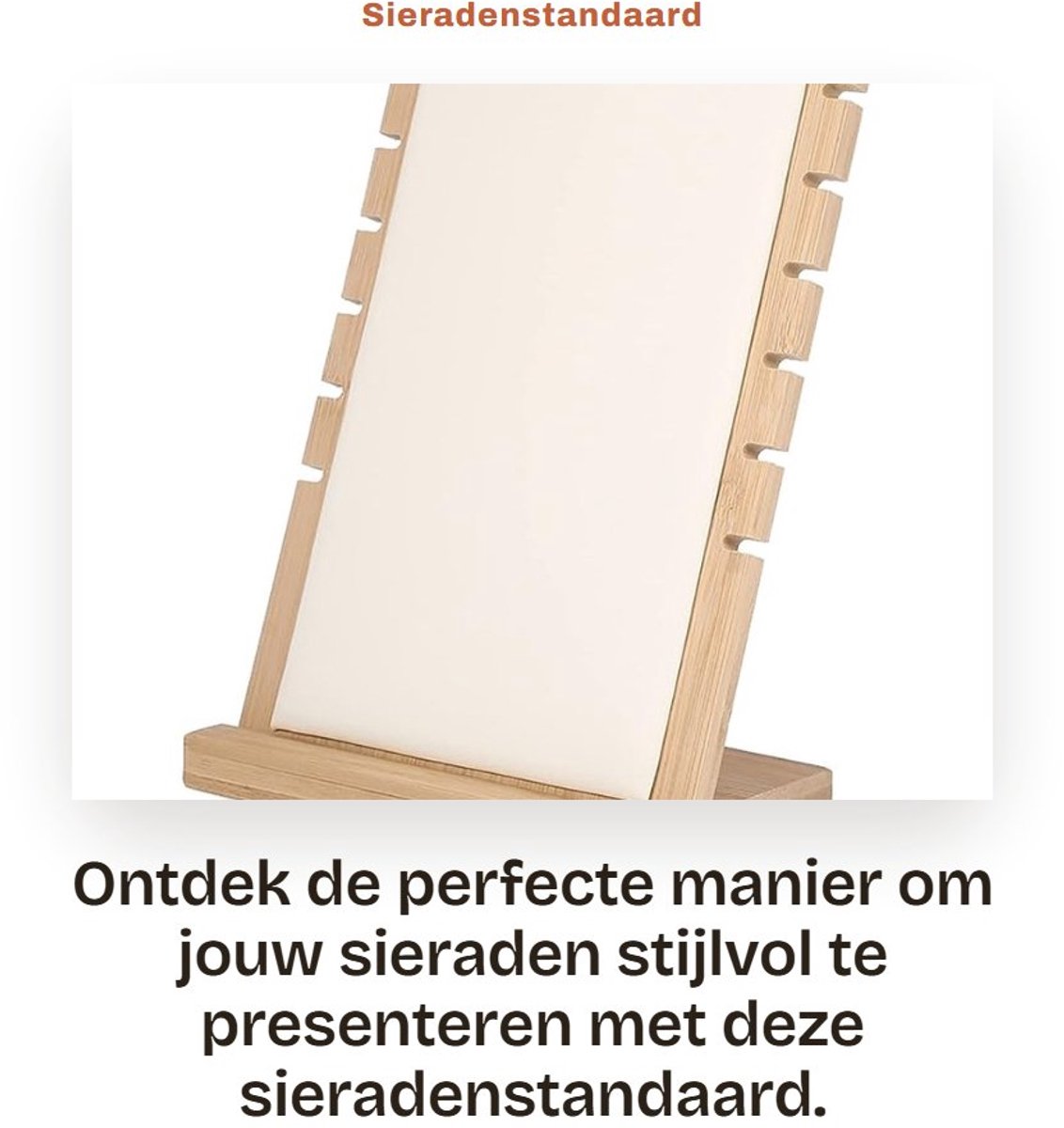 Dailygoods- Sieradenstandaard Houten Lijst - Sieradenhouder - Kettingen/Armbanden - Compact - Eenvoudig op te bergen - Afmetingen 25 x 17,3 x 10 cm