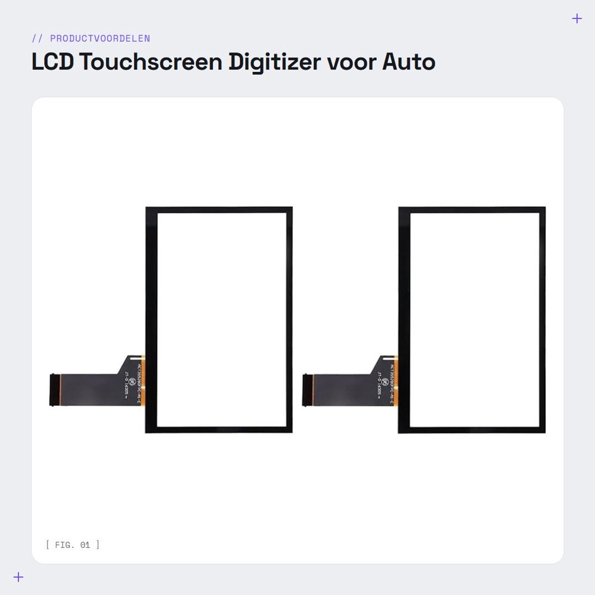 Dailygoods- Touchscreen Digitizer Vervanging - LCD Display - CD/DVD - Compatibel met MIB - WVGA0633F00039 - Schokbestendig