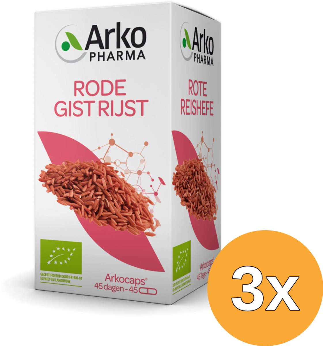 3x Arkocaps Rode Gist Rijst (45 capsules)