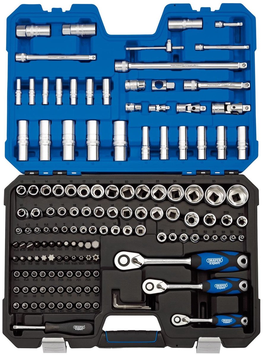 Draper doppenset - 1/4, 3/8 en 1/2 inch - 149-delig