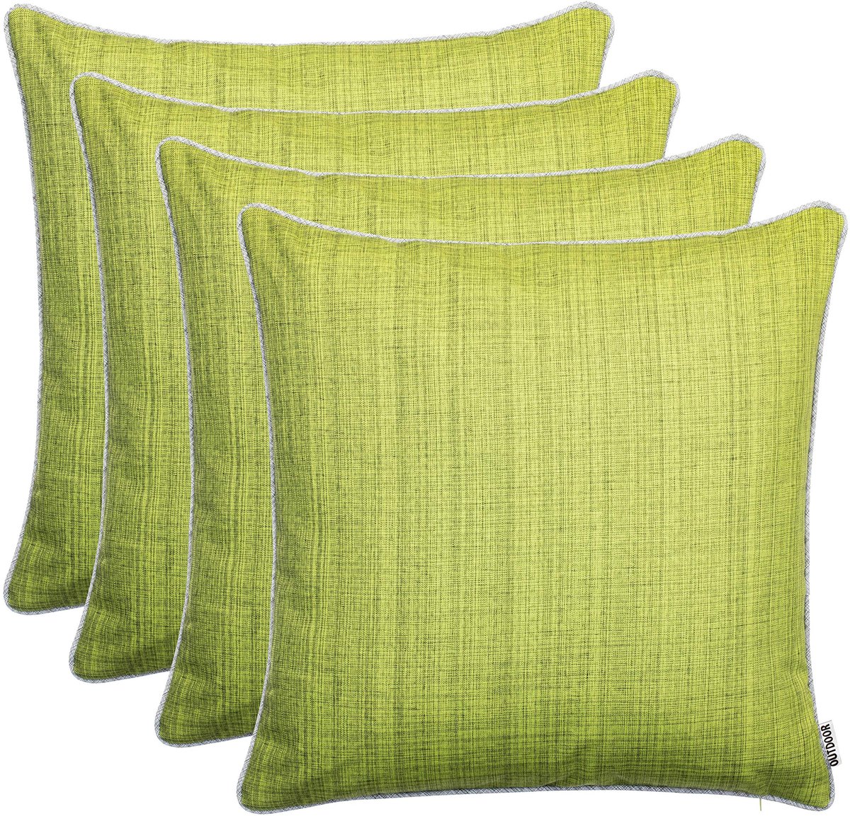 4-delige set outdoor Kussenhoezen 45x45 cm – Waterafstotend & weerbestendig – Sier- en tuinkussenhoezen in linnenlook – Decoratieve hoezen voor balkon & terras – Groen