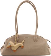 Flora&Co - FIONA - suède look - hobotas/dames handtas - teckel charm - beige