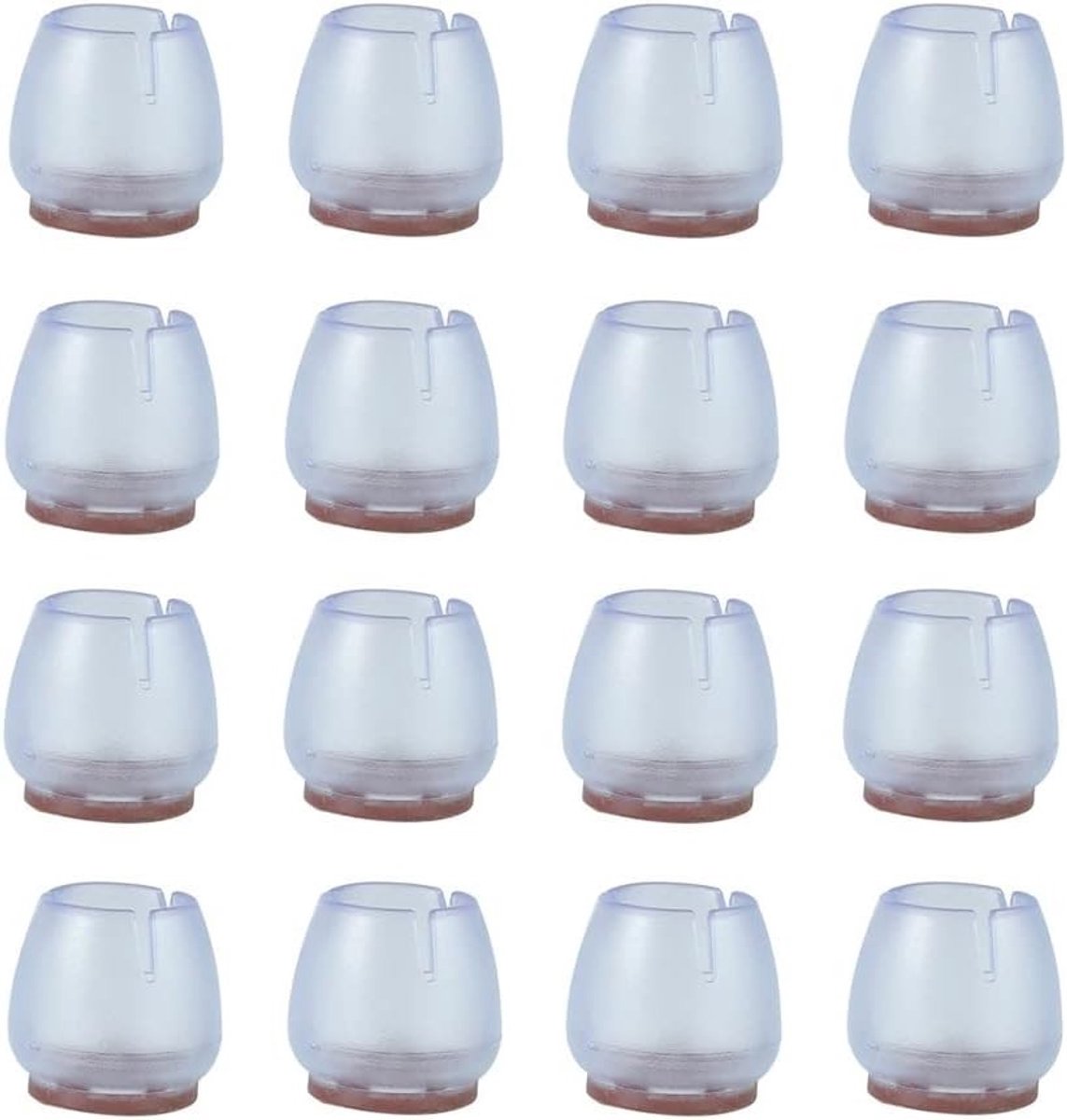 16-delige set silicone stoelbeen caps - Beschermers voor stoelpoten, tafelpoten en meubels (Rond 17-23mm)
