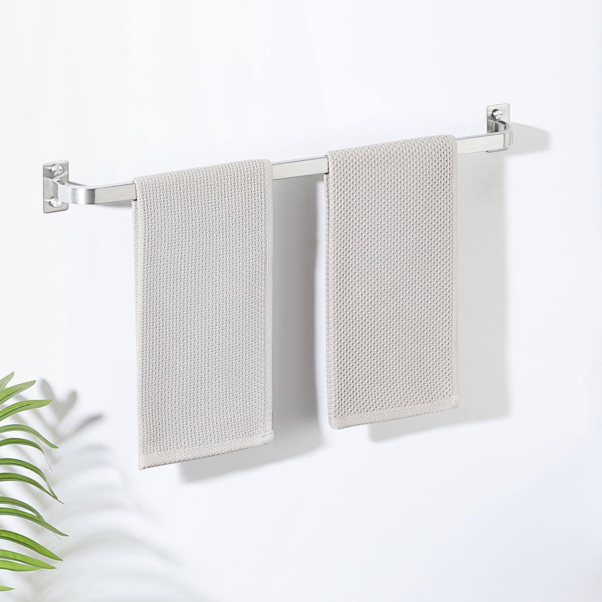 Handdoekhouder Wandmontage, 2 Tier Bad Handdoekenrek 60CM, SUS304 RVS Handdoekhouder Handd