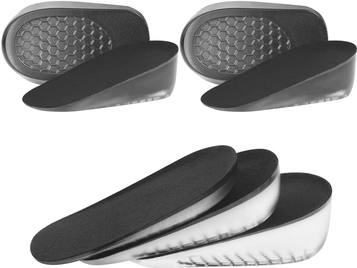 Hoogte Toename Inlegzolen, 2 Paar Gel Verhogen Binnenzool Inlegzolen Hiel, Onzichtbare Hak Heffen Half Inserts Schoen Pads,Mannen Vrouwen Schokabsorberende Schoen Inserts(1.5/2.5/3.5CM)