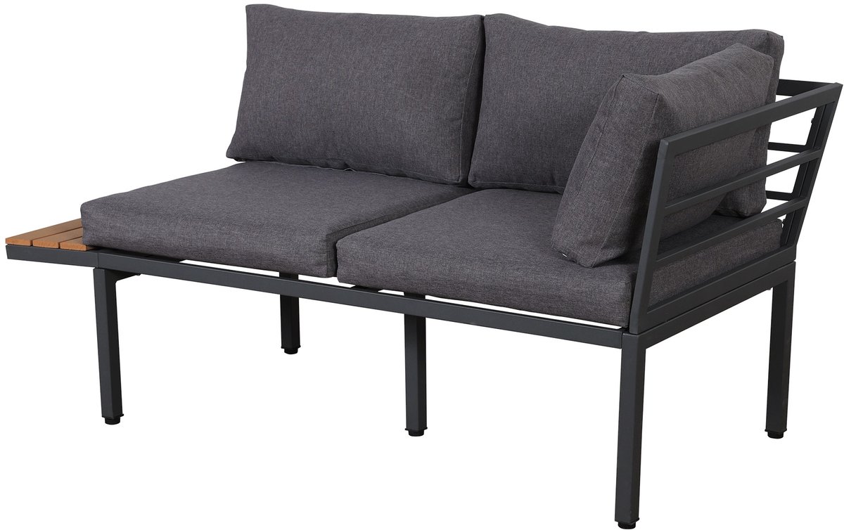 YYchan loungeset voor buiten - 4 personen - met kussens - grijs