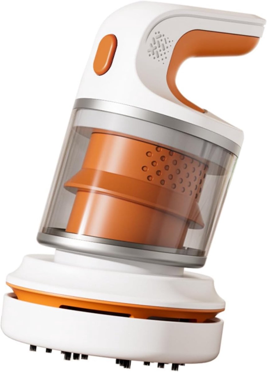 Mini stofzuiger - kleine stofzuiger - Bureaustofzuiger - handstofzuiger voor toetsenborden - Mini bureaustofzuiger - met nylon borstelkop - Geschikt voor toetsenborden/thuis/kantoor - Wit en oranje