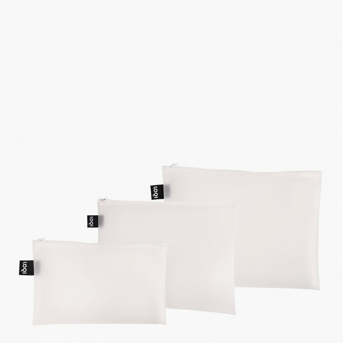 LOQI Zip Pockets - Transparent Milky