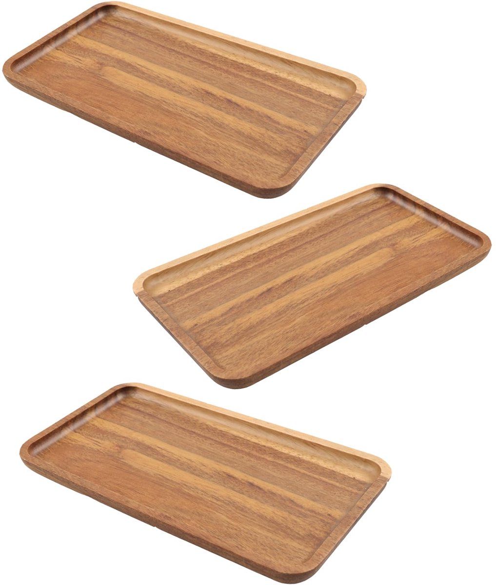 Dienblad, Apero-plank 19 x 10,5 cm, houten serveerschaal, dikte 15 mm, houten dienblad voor serving food, badkamer, tafelblad, opslag, decoratie voor huis en evenementen