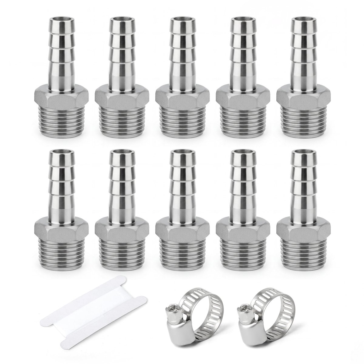 Slangtule-Koppelingen, 6 mm Tule Naar 1/4" BSP-Binnendraad, 304 Roestvrijstalen Knelkoppeling Voor Water, Lucht En Industri毛le Leidingverbindingen