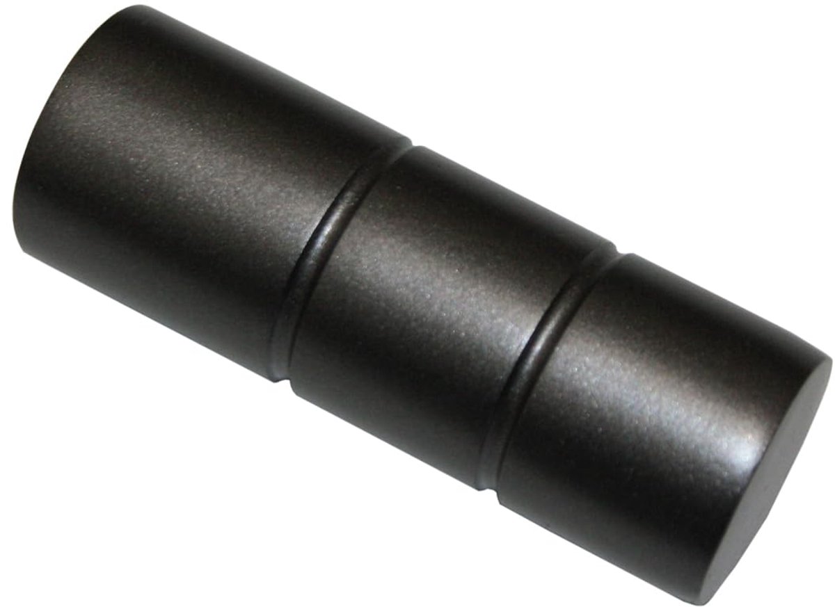 Gordijnstokken, eindstukken cilinder voor Ø 16/19 mm, Sol serie, 2 stuks, zwart nikkel
