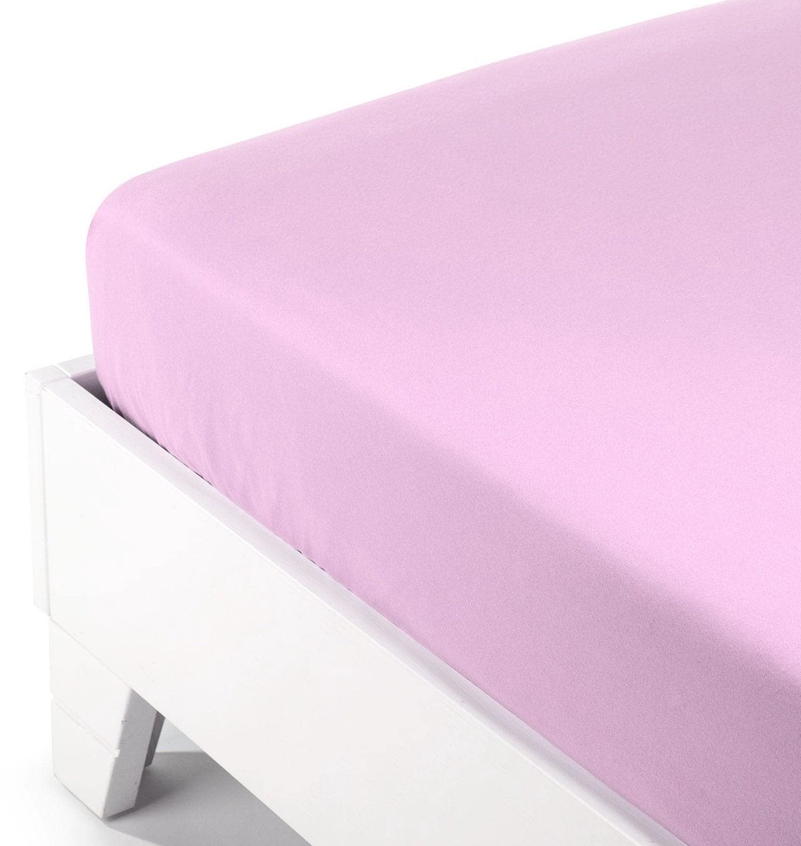 Onderlaken effen flanel, comfort voor een betere nachtrust, Italiaans design sinds 1962, geschikt voor Frans bed, roze, flanel