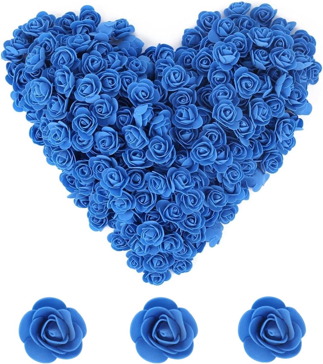 144 stuks kunstbloemen om te knutselen, kleine kunstbloemen, mini-kunstrozen, bloemen voor bruiloft, bruid, haarspelden, hoofdbanden, decoratie, accessoires, doe-het-zelf maken, 2,5 cm bloemkoppen