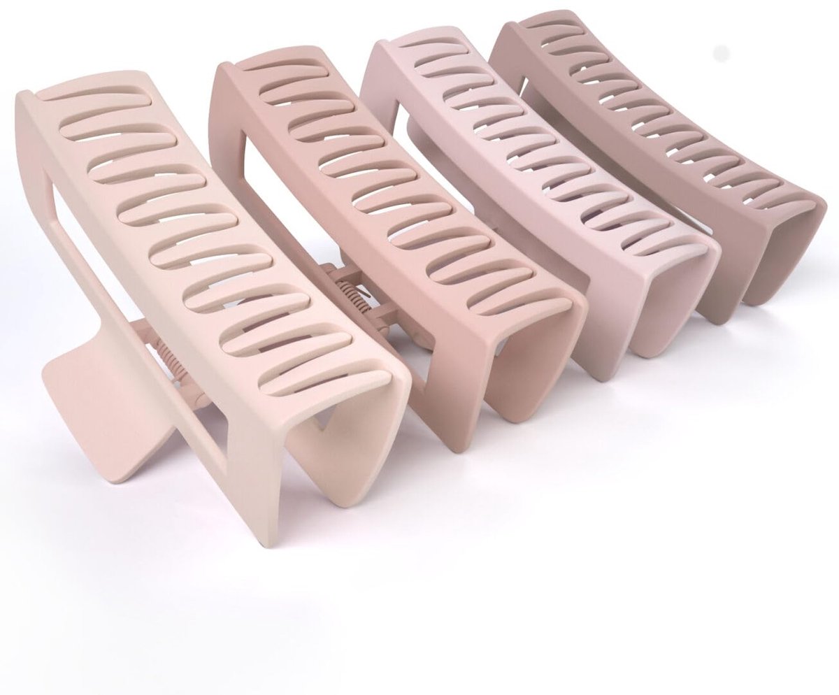 Roze Haarklemmen Groot - Haarklem Groot voor Dik Haar XXL, Haarspelden Dames Dun Haar, Haarspelden voor Dames, Haarclips voor Vrouwen, Haarclips Dames, Claw Clips – 4