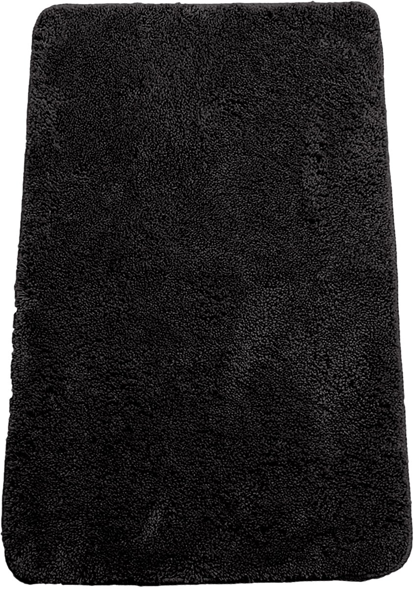 Badmat, 50 x 80 cm, badkamertapijt, badmat, zwart