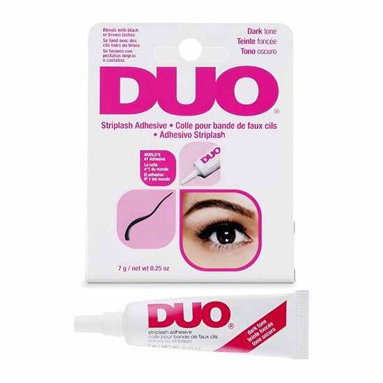 DUO striplashlijm voor kunstwimpers, donkere tint, 7g tube met applicator