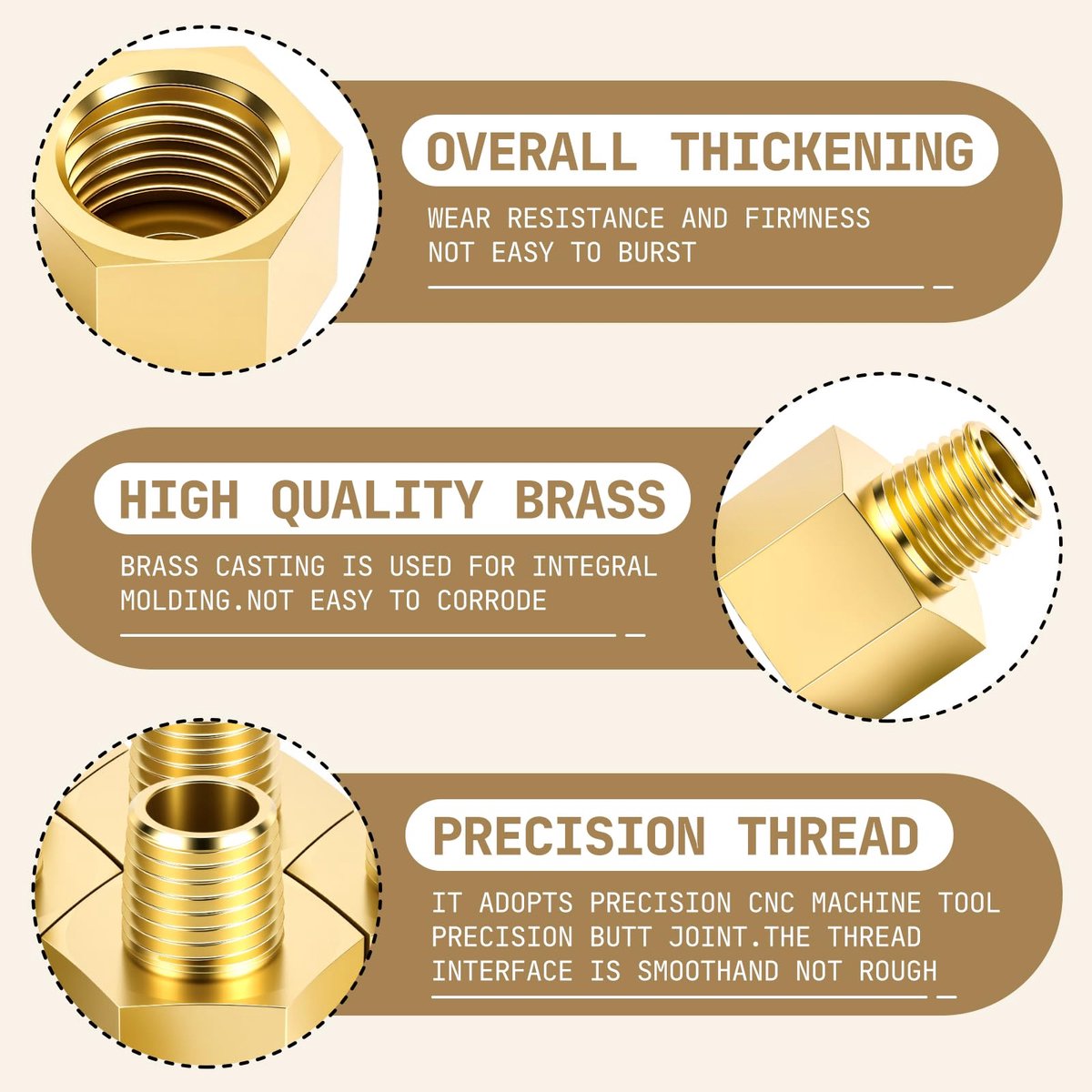 2 Stuks 1/2 "Vrouwelijk Naar 1/4" Man BSP Draad Messing Hex Bus Verminderen Connector Voor Pijp Aansluiten Conversie